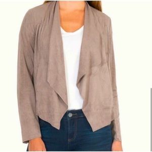 KUT from the Cloth Drape Front Suede Jacket Size L